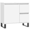 Armario De Baño | Mueble Baño Madera Contrachapada Blanco 65x33x60 Cm Cfw739985