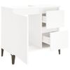 Armario De Baño | Mueble Baño Madera Contrachapada Blanco 65x33x60 Cm Cfw739987