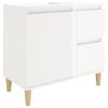 Armario De Baño | Mueble Baño Madera Contrachapada Blanco 65x33x60 Cm Cfw739988