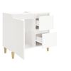 Armario De Baño | Mueble Baño Madera Contrachapada Blanco 65x33x60 Cm Cfw739988