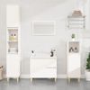 Armario De Baño | Mueble Baño Madera Contrachapada Blanco 65x33x60 Cm Cfw739989