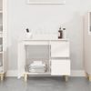 Armario De Baño | Mueble Baño Madera Contrachapada Blanco 65x33x60 Cm Cfw739989