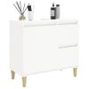 Armario De Baño | Mueble Baño Madera Contrachapada Blanco 65x33x60 Cm Cfw739989