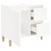 Armario De Baño | Mueble Baño Madera Contrachapada Blanco 65x33x60 Cm Cfw739989