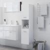 Armario De Baño | Mueble Baño Madera Contrachapada Blanco Brillo 30x30x130 Cm Cfw739995