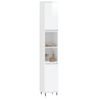 Armario De Baño | Mueble Baño Madera Contrachapada Blanco Brillo 30x30x190 Cm Cfw739997