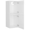 Armario De Baño | Mueble Baño Madera Contrachapada Blanco Brillo 30x30x80 Cm Cfw740000