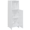 Armario De Baño | Mueble Baño Madera Contrachapada Blanco Brillo 30x30x95 Cm Cfw740003