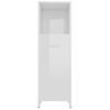 Armario De Baño | Mueble Baño Madera Contrachapada Blanco Brillo 30x30x95 Cm Cfw740003