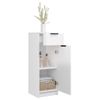 Armario De Baño | Mueble Baño Madera Contrachapada Blanco Brillo 32x34x90 Cm Cfw740004