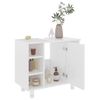 Armario De Baño | Mueble Baño Madera Contrachapada Blanco Brillo 60x32x53,5cm Cfw740005