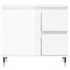 Armario De Baño | Mueble Baño Madera Contrachapada Blanco Brillo 65x33x60 Cm Cfw740010