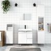 Armario De Baño | Mueble Baño Madera Contrachapada Blanco Brillo 65x33x60 Cm Cfw740012