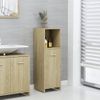 Armario De Baño | Mueble Baño Madera Contrachapada Color Roble 30x30x95 Cm Cfw740015