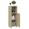 Armario De Baño | Mueble Baño Madera Contrachapada Color Roble 30x30x95 Cm Cfw740015