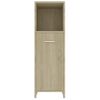 Armario De Baño | Mueble Baño Madera Contrachapada Color Roble 30x30x95 Cm Cfw740015