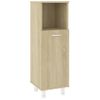 Armario De Baño | Mueble Baño Madera Contrachapada Color Roble 30x30x95 Cm Cfw740017