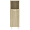 Armario De Baño | Mueble Baño Madera Contrachapada Color Roble 30x30x95 Cm Cfw740017