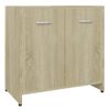 Armario De Baño | Mueble Baño Madera Contrachapada Color Roble 60x33x61 Cm Cfw740019