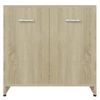 Armario De Baño | Mueble Baño Madera Contrachapada Color Roble 60x33x61 Cm Cfw740019