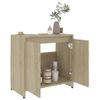 Armario De Baño | Mueble Baño Madera Contrachapada Color Roble 60x33x61 Cm Cfw740020