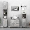 Armario De Baño | Mueble Baño Madera Contrachapada Gris Hormigón 30x30x100 Cm Cfw740024