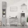 Armario De Baño | Mueble Baño Madera Contrachapada Gris Hormigón 30x30x190 Cm Cfw740029