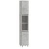 Armario De Baño | Mueble Baño Madera Contrachapada Gris Hormigón 30x30x190 Cm Cfw740031