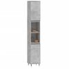 Armario De Baño | Mueble Baño Madera Contrachapada Gris Hormigón 30x30x190 Cm Cfw740031