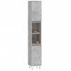 Armario De Baño | Mueble Baño Madera Contrachapada Gris Hormigón 30x30x190 Cm Cfw740032