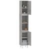 Armario De Baño | Mueble Baño Madera Contrachapada Gris Hormigón 30x30x190 Cm Cfw740032