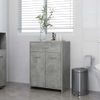 Armario De Baño | Mueble Baño Madera Contrachapada Gris Hormigón 60x33x80 Cm Cfw740038