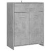 Armario De Baño | Mueble Baño Madera Contrachapada Gris Hormigón 60x33x80 Cm Cfw740038