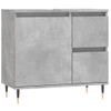 Armario De Baño | Mueble Baño Madera Contrachapada Gris Hormigón 65x33x60 Cm Cfw740039