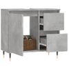 Armario De Baño | Mueble Baño Madera Contrachapada Gris Hormigón 65x33x60 Cm Cfw740039