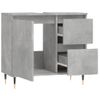 Armario De Baño | Mueble Baño Madera Contrachapada Gris Hormigón 65x33x60 Cm Cfw740039