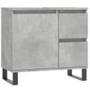 Armario De Baño | Mueble Baño Madera Contrachapada Gris Hormigón 65x33x60 Cm Cfw740040