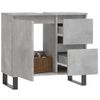 Armario De Baño | Mueble Baño Madera Contrachapada Gris Hormigón 65x33x60 Cm Cfw740040