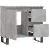 Armario De Baño | Mueble Baño Madera Contrachapada Gris Hormigón 65x33x60 Cm Cfw740040