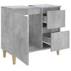 Armario De Baño | Mueble Baño Madera Contrachapada Gris Hormigón 65x33x60 Cm Cfw740041