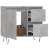 Armario De Baño | Mueble Baño Madera Contrachapada Gris Hormigón 65x33x60 Cm Cfw740042