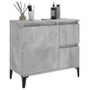 Armario De Baño | Mueble Baño Madera Contrachapada Gris Hormigón 65x33x60 Cm Cfw740043