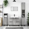 Armario De Baño | Mueble Baño Madera Contrachapada Gris Sonoma 30x30x100 Cm Cfw740046