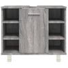 Armario De Baño | Mueble Baño Madera Contrachapada Gris Sonoma 60x32x53,5 Cm Cfw740060