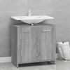 Armario De Baño | Mueble Baño Madera Contrachapada Gris Sonoma 60x33x60 Cm Cfw740061