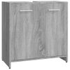 Armario De Baño | Mueble Baño Madera Contrachapada Gris Sonoma 60x33x60 Cm Cfw740061