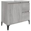 Armario De Baño | Mueble Baño Madera Contrachapada Gris Sonoma 65x33x60 Cm Cfw740067