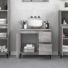 Armario De Baño | Mueble Baño Madera Contrachapada Gris Sonoma 65x33x60 Cm Cfw740067