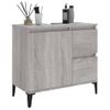 Armario De Baño | Mueble Baño Madera Contrachapada Gris Sonoma 65x33x60 Cm Cfw740067