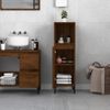 Armario De Baño | Mueble Baño Madera Contrachapada Marrón Roble 30x30x100 Cm Cfw740069